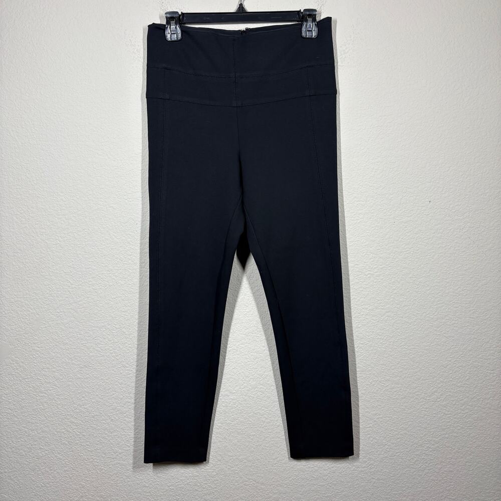 Veronica Beard Size 4 Zip Back High Waisted Leggings Pants Black Nylon Blend